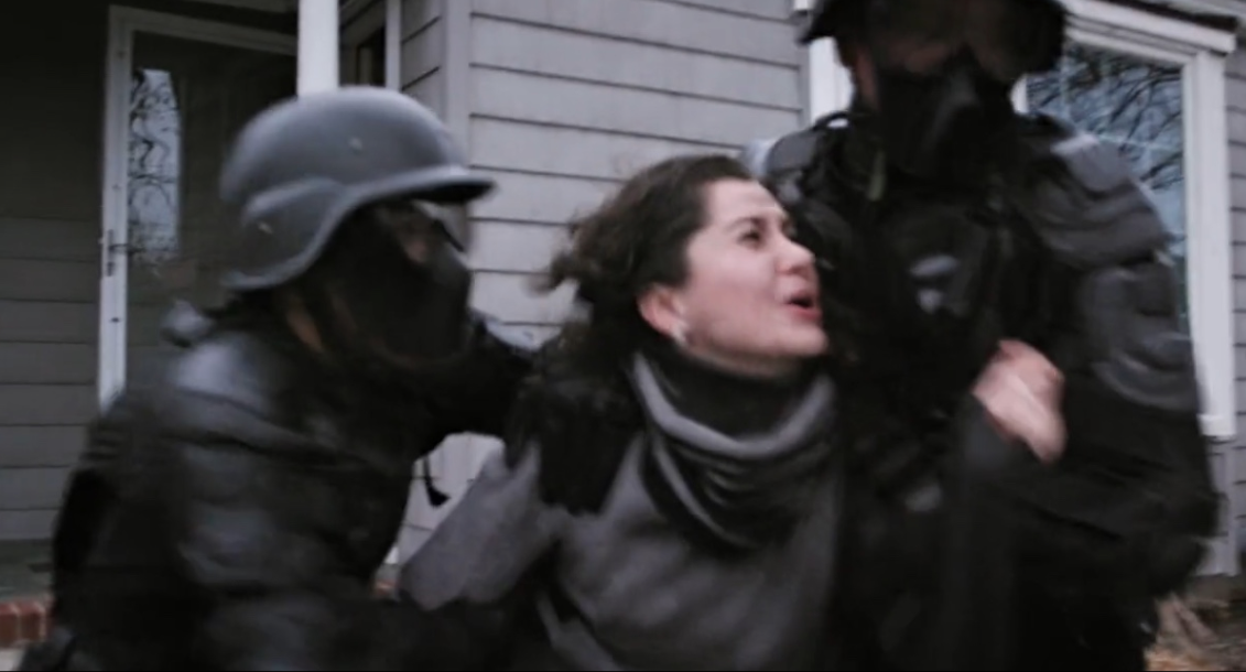 Tactical raid scene from "La Santera" short film